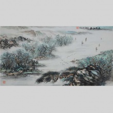 山水画《雨过群山秀》-楼开敏