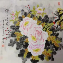 国画花鸟《锦上添花》-李澎彬