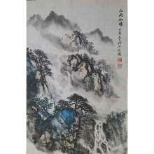 国画山水《​山雨初晴》-楼开敏